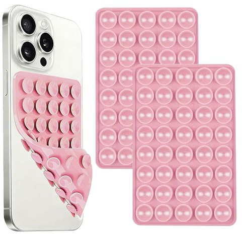Silicone Suction 2 PCS 40 Grain Cup Phone Case Mount Double Sided | Suction Cup Phone Case | Phone Suction Pad | Anti-Slip | Hands-Free Mobile Accessory for Selfies Videos