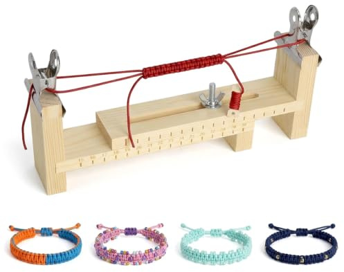 Armband Maker trä, paracord jiggarmband Maker med 2 klämmor justerbar | Träarmband tillverkare, paracord jigg armband maker paracordarmband set för gör-det-själv-hantverk, flätor och vävning