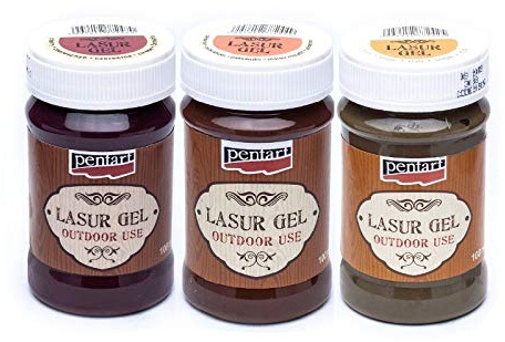 Zita's Creative Lasurgel für Aussen- und Innenbereich 3x100ml - Set 7. Lasurfarbe, Bastelfarbe