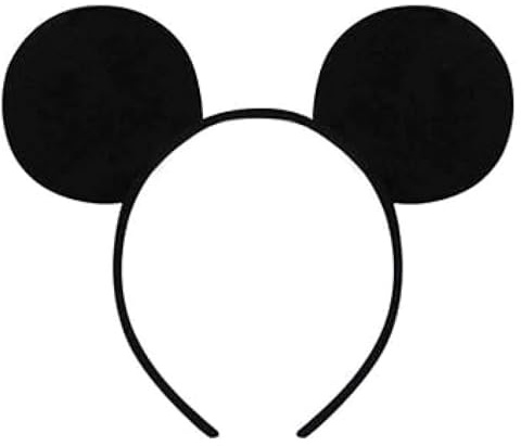 Lizzy Mouse Ear Headband Unisex Costume Accessory Plush Mouse Ears Fancy Dress Headwear for Halloween Parties Birthday Celebrations World Book Day and Themed Events