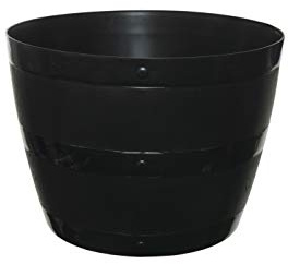 ACCURATE Garden | Indoor Outdoor Barrel | Sturdy & Lightweight plastic construction | For Multi-Purpose |Perfect for cultivation of vegetables and flowers/plants (Barrel Black, Medium)