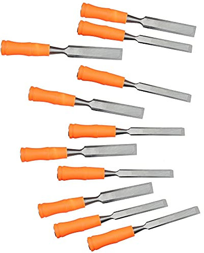 Cinceles para madera Juegos de formones de 11 piezas cinceles para madera de acero 50# para tallar madera carpintería esculpir enmarcar tornear madera retocar muebles