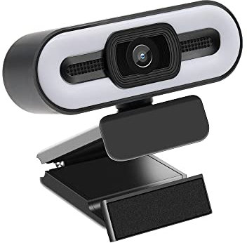 PIPRE 1080P Full HD Webcam，Built-in Adjustable Fill Light and Dual Noise Canceling Microphones Q2 Webcam，1080P Web Camera for PC, Desktop, Laptop