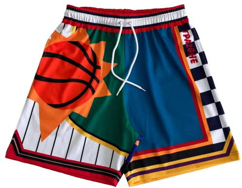 Basketball Athletic Shorts Men - Mesh Gym Sports Workout Training Drawstring Retro Casual Fashion Short with Pockets…