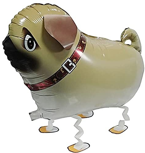 Airwalker Folienballons * Laufende Tiere * als Deko für Geburtstag und Party | 34-115cm groß | Walking Animals Kinder Kindergeburtstag Partydeko Luftballons Ballons, Edition: Mops