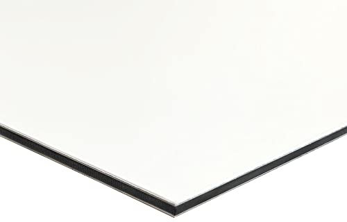 Signalétique.biz France - Panneau Aluminium Composite Couleur 3mm - Plaque Aluminium Composite - Plaque Alu - 100 x 100 mm - Blanc