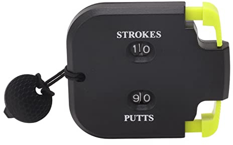 Golf-Score-Zähler, 2-stelliger Golf-Schlagzähler mit Hilfs-Zeroing-Funktion, Golf-Shot-Count-Stroke-Putt-Score-Zähler, Drückender Mechanischer Scoring-Zähler für 2 Spieler(Schwarz und Grün)