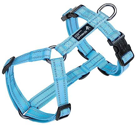 EXCELLENT ELITE SPANKER Reflektierend L-förmig Zugfrei Hund Weste Geschirr | Nylon Verstellbar Schlichtes Design Haustier Brustgurt für Hunde kleiner, mittlerer und großer Rassen Spaziergang Training