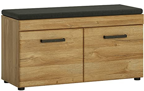 Lomadox Gaderobenbank Sitzbank in Grandson Eiche Nb., B/H/T ca. 92,8/47/38 cm
