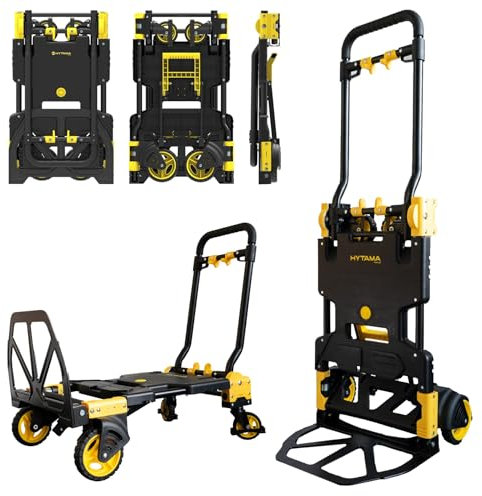 Carrello Portapacchi FOLD MAX 2 in 1 - Carrello trasformabile in piattaforma leggero salvaspazio Carico massimo 137 Kg