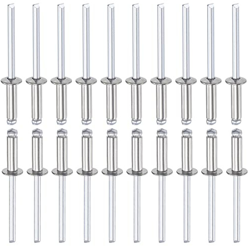 DTGN 4mm x 13mm (DxL) Aveugle Rivets - 50Paquet - Bien pour Machines Assemblage - 304 Inox Acier Dôme Ouvrir Fin Rivet