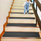 15 Piezas Alfombras para Escaleras Corredor 76x20cm Alfombra Autoadhesiva Antideslizante Corredor de Escalera con Goma Antideslizante Lavable Cubierta Protectora para niños y Mascotas(15PCS B)
