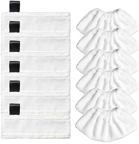 TUITA Panno for Scopa, Pulitore A Vapore, Panni for Pavimenti in Microfibra, for Accessori Karcher. Compatibile con Karcher. SC2 SC3 SC4 SC5 (Color : Set B 12PCS)