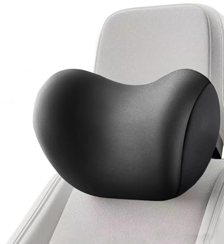 Qkydky Auto Nackenkissen, Weichheit Auto Kopfstütze Kissen, Nackenkissen Auto, Auto Kopfstütze Nackenkissen Zubehör Kissen Memory Baumwolle Autozubehör, Kopfstütze Kissen Kopfstütze Kissen (Schwarz)