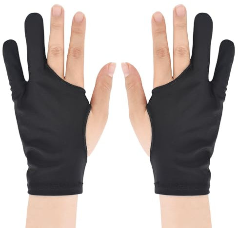 Artist Glove For Graphics Drawing Tablet,Drawing Glove,Glove For Drawing On A Graphic Display,Glove Artist Two Finger,Glove For Graphic Tablet,Art Creation And Ipad Pro Pencil