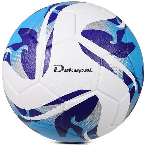 Dakapal Ballon de football de qualité pour la Coupe du monde de football de la Ligue des Champions Taille 5 Ballon de match thermocollé avec coutures sans couture - Ballon de poids officiel et cuir