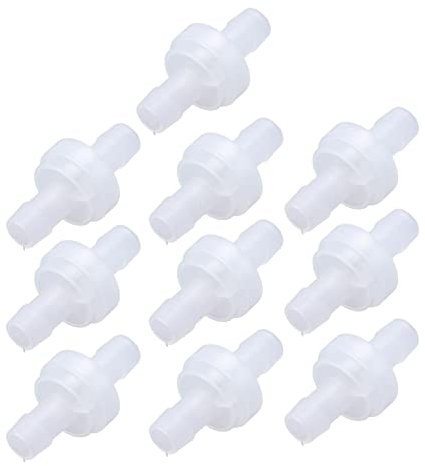 10 Stück Widerhaken-Rückschlagventil, Ozonbeständiges PP-Kunststoff-Membran-Einweg-Wasserstoppventil, Luftpumpen-Rückschlagventil, Aquarium, Medizinische Geräte, Chemische (7,9