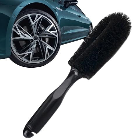 Brosse de Nettoyage Douce pour Roues et Jantes | Brosse Douce de Nettoyage de Voiture – Brosse de Nettoyage Anti-Rayures à Long Manche pour Roues et pneus pour, Baies Moteur