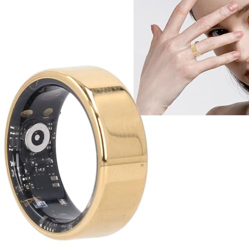 Smart Ring, Fitness Tracker Ring med Realtidssynkronisering, Magnetisk Laddning, IP68 Vattentät, Rostfritt Stål, Enkelt Utseende, för Sport, Inomhus och Utomhusbruk (9#)