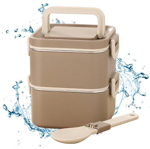 Befeixue Lunch Box in acciaio inossidabile, contenitori per Lunch Box,Scatola da picnic in metallo per alimenti - Contenitori per il pranzo per adulti a prova di perdite, contenitori per il pranzo per