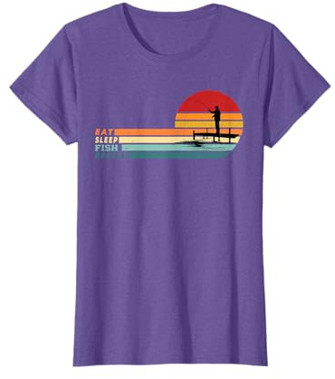 Eat Sleep Fish Repeat Fishing Lovers Boys Kids Men Fisherman T-Shirt