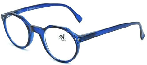 NEW VISION Occhiali da Lettura Uomo, Occhiali Luce Blu, Occhiali da Lettura, CE, UV400 Occhiali anti Luce Blu per Uomo Donna, adatti a un viso sottile e piccolo，NV4273-B (BLU, 3.5, Dioptrien)