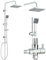 Columna de Ducha sin Grifo Ducha Para Baños Columna de Hidromasaje Set de Ducha, Cromado Cuadrada Monomando Acero Inoxidable, Set de Ducha Cuadrado 20 * 20cm