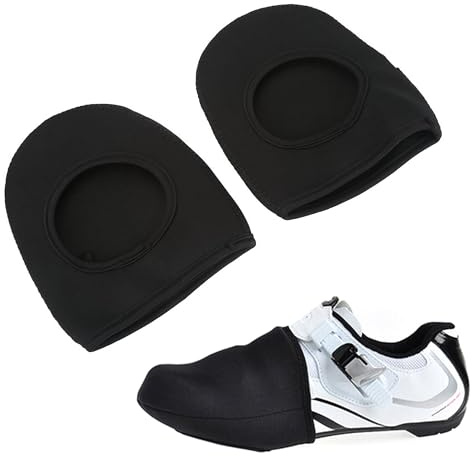 CHENNAN 1 par Unisex Cubierta para Zapatillas de Ciclismo, Cubre Zapatos de Bicicleta Cortos, Cubrezapatillas de ciclismo antideslizantes para MTB y bicicleta de carretera, Talla 39-44 Zapatos (Negro)