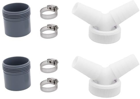 LT Easiyl 2 adaptadores de drenaje de lavadora doble conexión Y para conector de entrada de 18-24 mm y manguera de salida de 40 mm