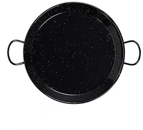VoltShine Paella-Pfanne, 32 cm, emailliert, geeignet für Glaskeramik und Induktion, ideal für die Zubereitung von Paella und Gerichten auf Reisbasis.