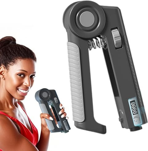 Digital Hand Grip Stärke Trainer, Griffstärke Tester, Elektronischer Dynamometer für Fingergriffstärke Fingerfestigkeit, Einstellbare Gripper -professionelle digitale Handtrainingsanzeige für Männer u
