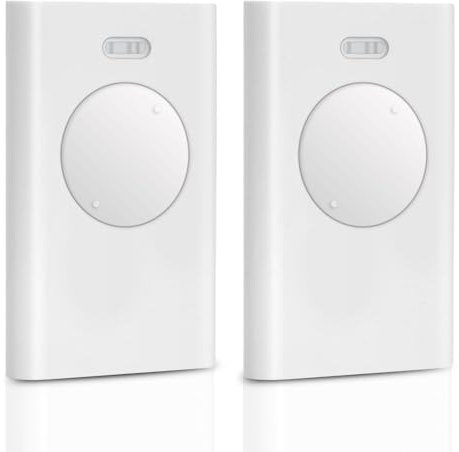 2 pièces télécommande portail, XT2 433 SLH LR 433,92 MHz universelle télécommande portail 2 canaux, télécommande pour 433, blanc (comprend 2 piles supplémentaires)