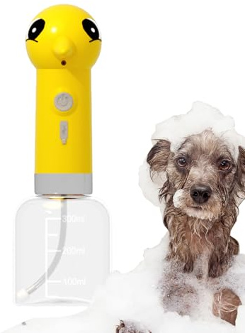 Dispenser di sapone in schiuma per cani | Shampoo da bagno per animali domestici | Dispenser di sapone per animali domestici resistente agli intasamenti per casa, vasca da bagno, giardino, campeggio