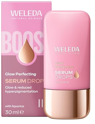 Weleda - Booster Drops Iluminador, Sérum Ligero, Aporta Efecto Glow Inmediato, con Extracto de Regaliz y Pigmentos Minerales, 100% Natural, Textura Ligera, Vegano - 30 ml