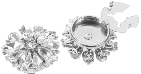 POPETPOP 2 Skjortknappar För Kvinnor Skjortärm Accessoarer Knapp Smyckeskydd För Bröllop Klämma Silver