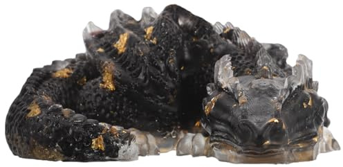MUSISALY Handgefertigte Kristall Resin Drachenfigur Chinesischer Stil Deko für Aquarium und Einzigartige Fliegende Drachen Skulptur als Feng Shui Tierfigur und Wohnraumdeko Geschenk