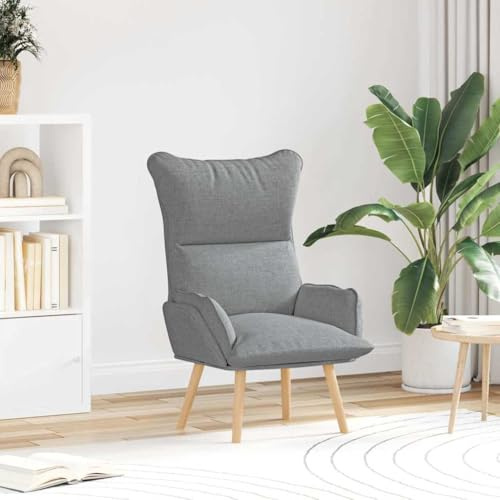 Yunovire Avkopplingsstol ljusgrå, 69 x 74 x 93 cm, sherpatyg, modern, för vardagsrum, sovrum, kontor, bekväm loungefåtölj för vuxna, avslappnad sittplats