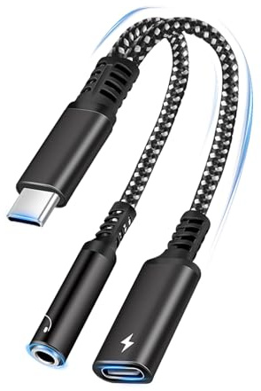 Itharon Adattatore 2-in-1 USB-C a Jack 3,5mm – Audio Hi-Res & Ricarica Rapida 60W, Adattatore per Cuffie e Dispositivi USB-C, Cavo AUX