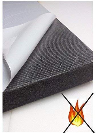 mail2mail Glatt Schaumstoff SELBSTKLEBEND FOLIE Dämmung Schallschutz Flammhemmend MVSS302d akustik (2 cm, 100 x 50 cm)