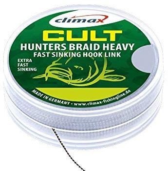 Climax Cult CARP Heavy Hunters Braid 20m 20/30 lb Weed Hooklink Vorfachmaterial Braid Größe 20lb / 9,1Kg