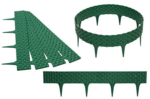 GARDENIX 3,2 m bordo effetto pietra per aiuole contorno aiuola Prato Giardino Palizzata recinzione per aiuole verde