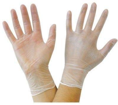 PACK OF 100 Strong Quality Clear Vinyl Powder Free EXTRA LARGE Size Gloves | Latex Free Food Safe | Medical Examination Gloves - Ambidextrous | AQL 1.5 EN455 CLASS 1