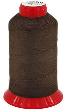 Fil à coudre pour jeans - Fil de selle - Fil en cuir - Épaisseur 30 - 875 m (marron foncé)