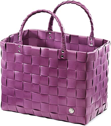 Kobolo Tasche Einkaufskorb geflochten Kunststoff Shopper 36x22x28 cm