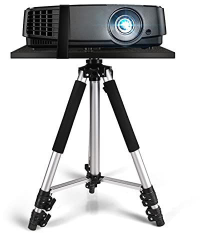 hanxiaoyishop Support de Projecteur Stand de trépied de projecteur Aluminium Réglable Stand de Support Multifonctions Hauteur réglable de 19,6 à 57 Pouces avec Plateau Support pour Projecteur