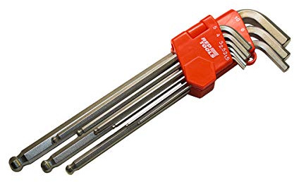 Red Tools Inbusschlüssel Set 9-tlg. Kugelkopf CrV im Klapphalter