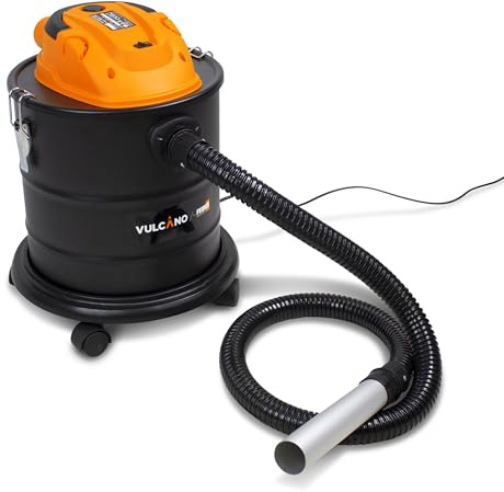 FEIDER - Aspirateur Vide-Cendre 5-en-1 - Réservoir 20L - Cheminée, Poêle à Bois, Pellets et Granulés - Barbecue et Cendres Chaudes - Cuve en Acier - Fonction Souffleur - Vulcano