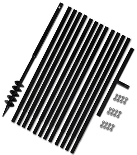 Hardware,Werkzeug,Bohrer,Schlangen,Bodenbohrer mit Griff 80mm mit Verlängerungsrohr 13m Stahl