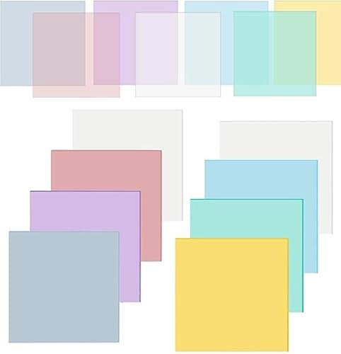 XIMUHO 400 Ark Transparenta Notislappar, 75 × 75 mm, Vattentäta Självhäftande Anteckningar för Skola, Kontor, Hem