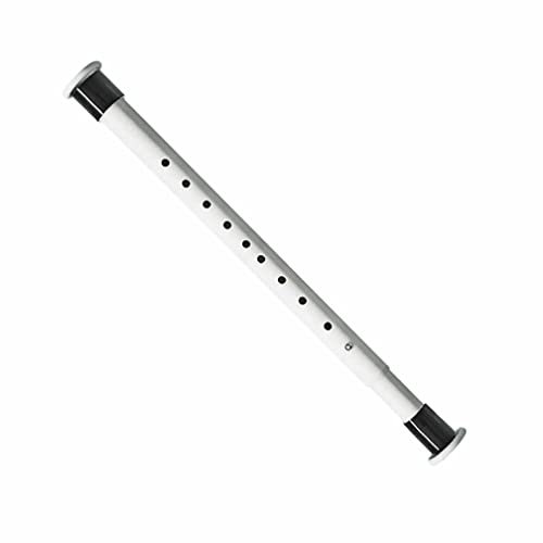 Hershii 110-310cm Erweiterbar Badewannen Vorhangschienen mit Rutschfest Kleiderstange Klemmstange für Dusche,Schrank, Badezimmer, Balkon, Weiß Kohlenstoffstahl Metall